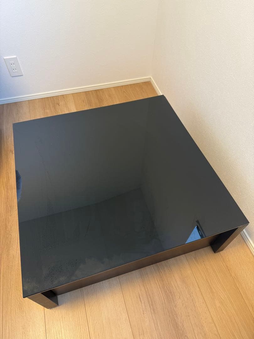 最終値下げ！！LOWYA リビングテーブル 天然木 ガラス製