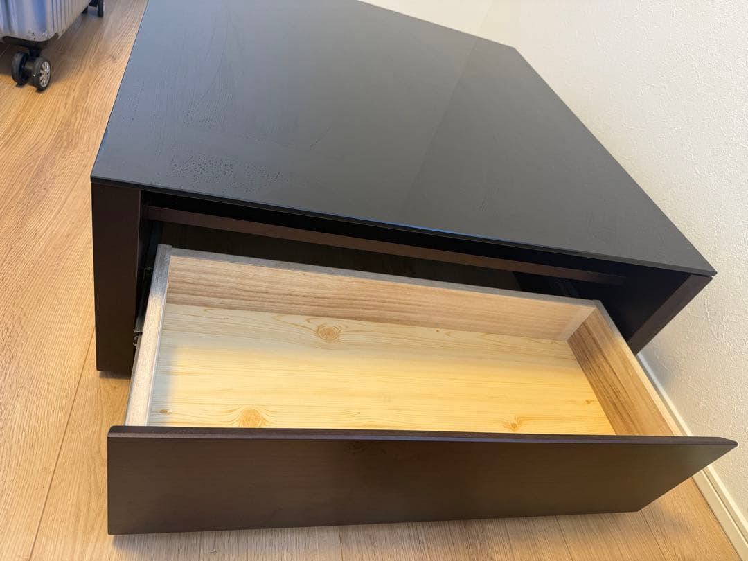 最終値下げ！！LOWYA リビングテーブル 天然木 ガラス製