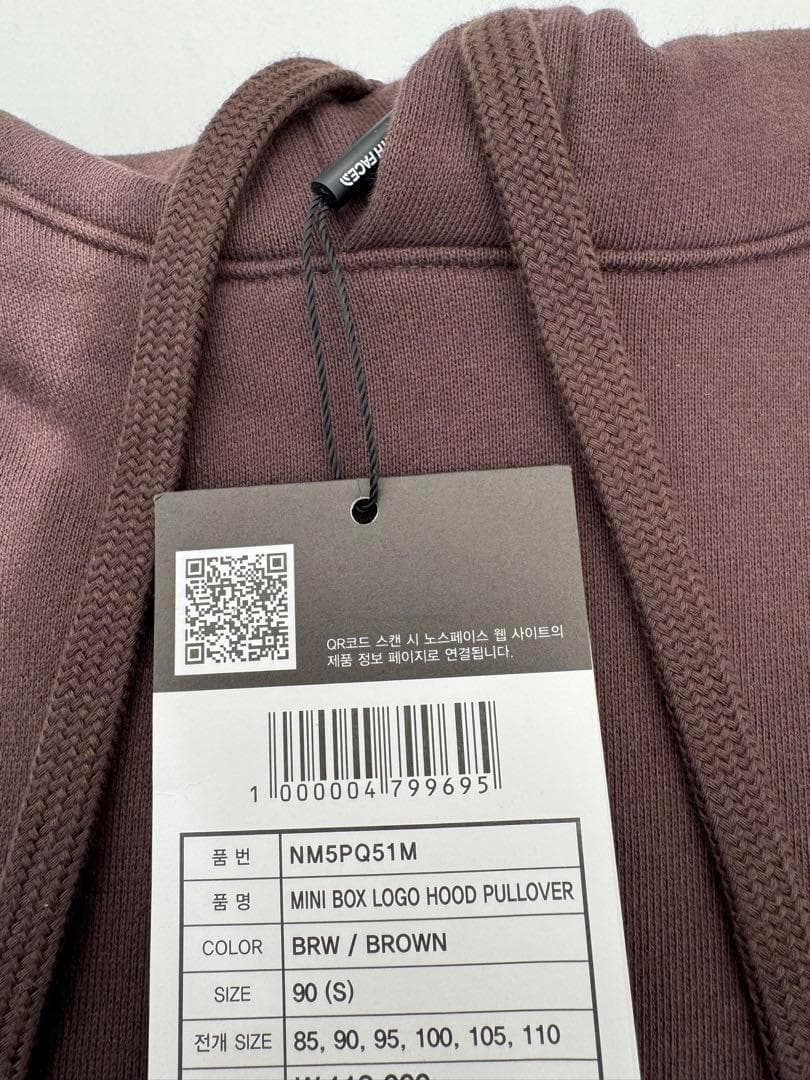 韓国限定THE NORTH FACE ミニボックスロゴ　フードスウェット　S