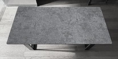 美品 一生紀 ISSEIKIセンターテーブル110 SHANON-2グレー石目調