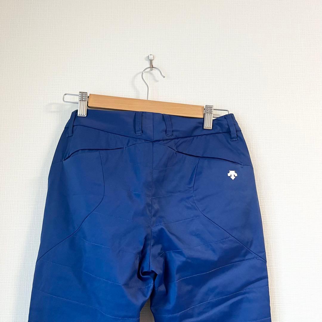 【美品】デサントゴルフ 中綿 パンツ S ネイビー 紺 レディース 防寒