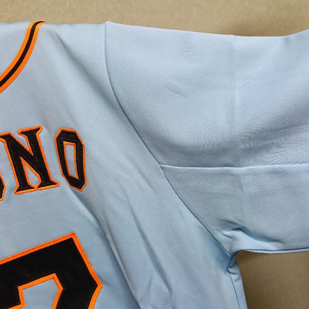 【極美品】アディダス製 読売ジャイアンツ 長野久義 刺繍ユニフォーム／水色／M