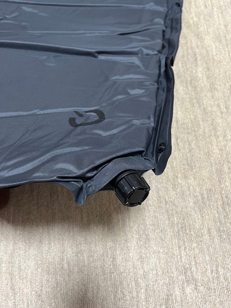 【超美品】QUICKCAMP インフレーターマット セミダブル8cm・グレー