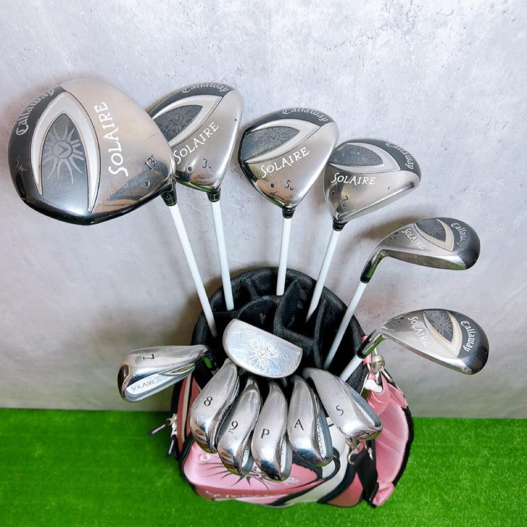 豪華13本! キャロウェイ ソレイル レディース　ゴルフセット 右 初心者　L