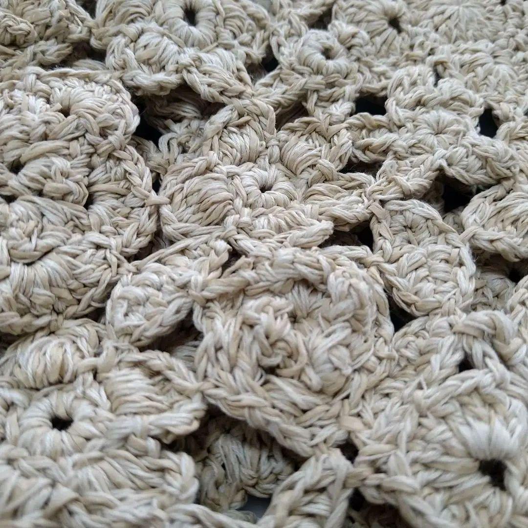 ★45Ｒ★和紙かぎ針フラワーのボレロ　ベージュ