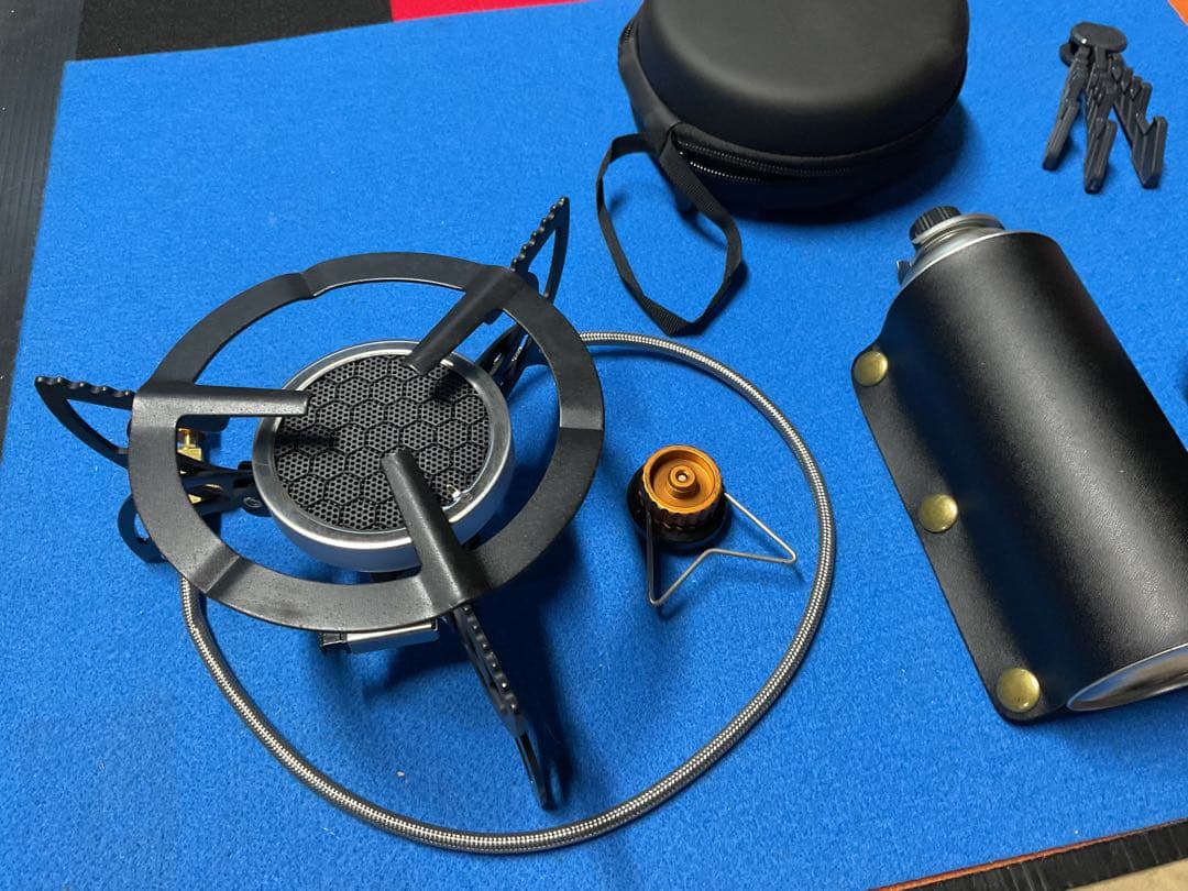 回転折りたたみ式・分離方式ガスストーブ遠赤外線コンロ新品未使用セット品