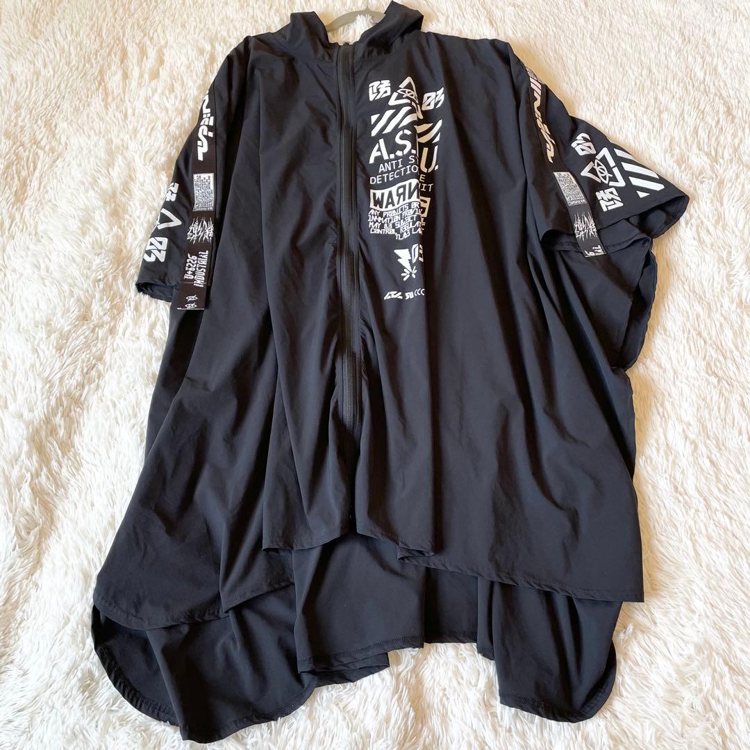 中央町戦術工芸 ポンチョ レインウェア 防水 ブラック フリーサイズ レア