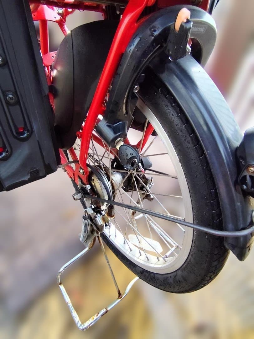 パナソニック　電動アシスト自転車　チャイルドシート付　赤色