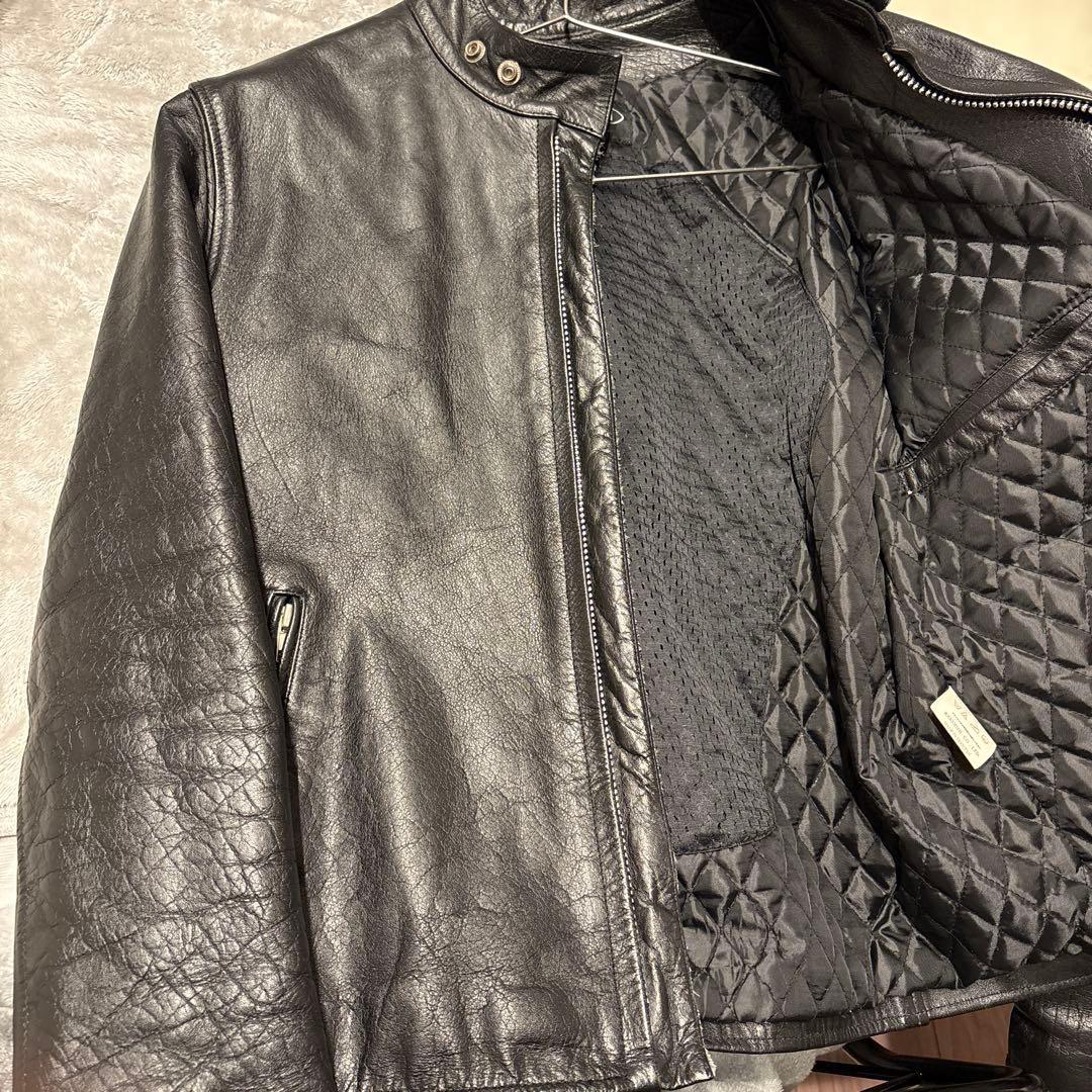 ウ*ン様 HORN WORKS ブラック レザーライダースジャケット