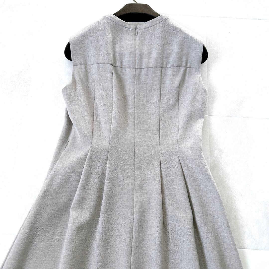 人気✨アナイ　リネン調ジレスタイルワンピース ノースリーブ　近年モデル　ベージュ