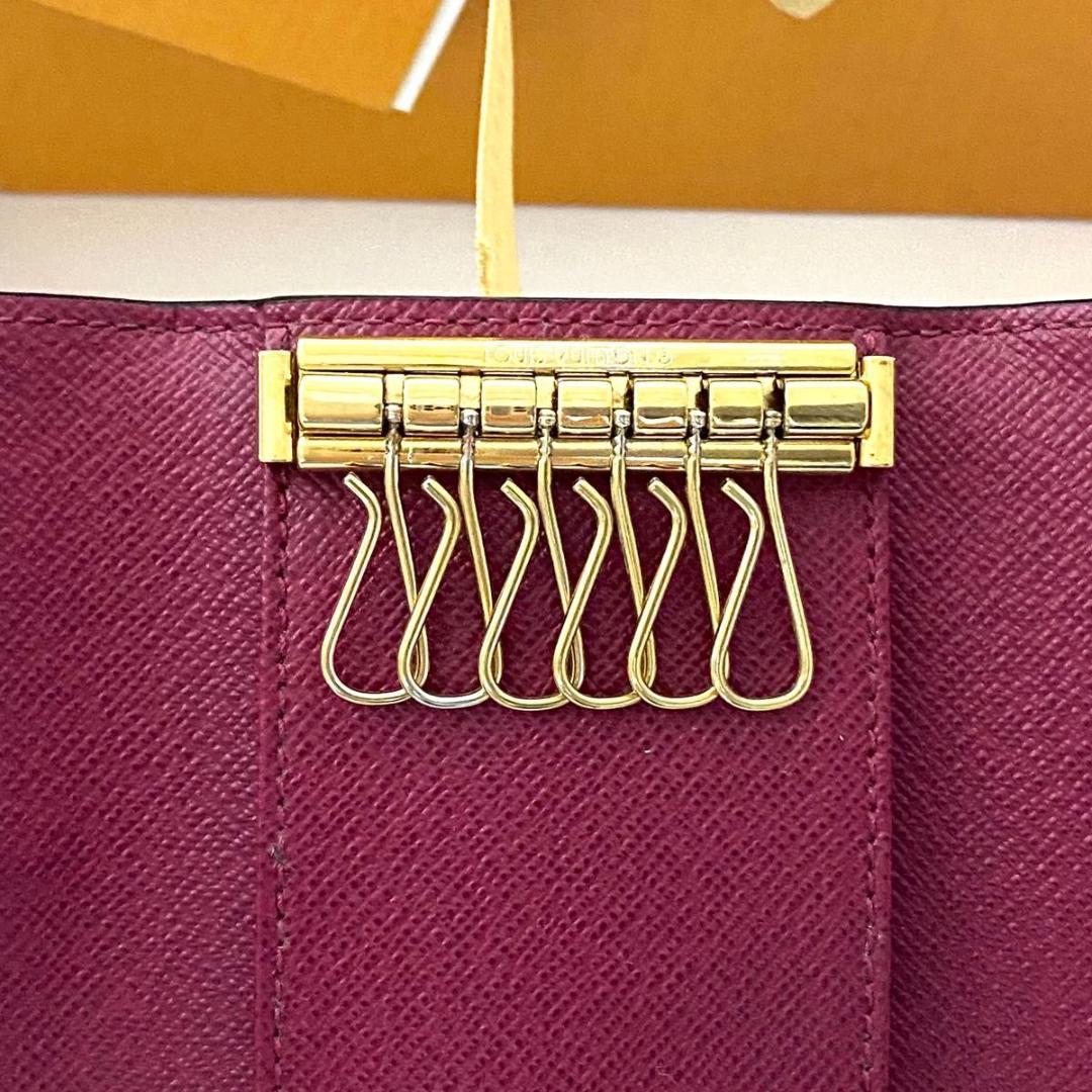 ルイ ヴィトン◎ミュルティクレ6 フューシャ　モノグラム キーケース ブラウン