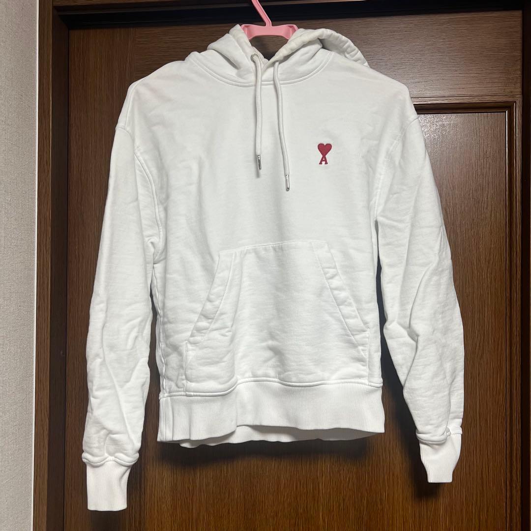 amiparis アミパリス　パーカー　白パーカー　良品　Sサイズ　ユニセックス