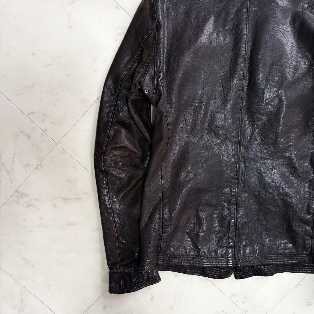 ジャケット・アウター archive grunge leather jaket brown y2k