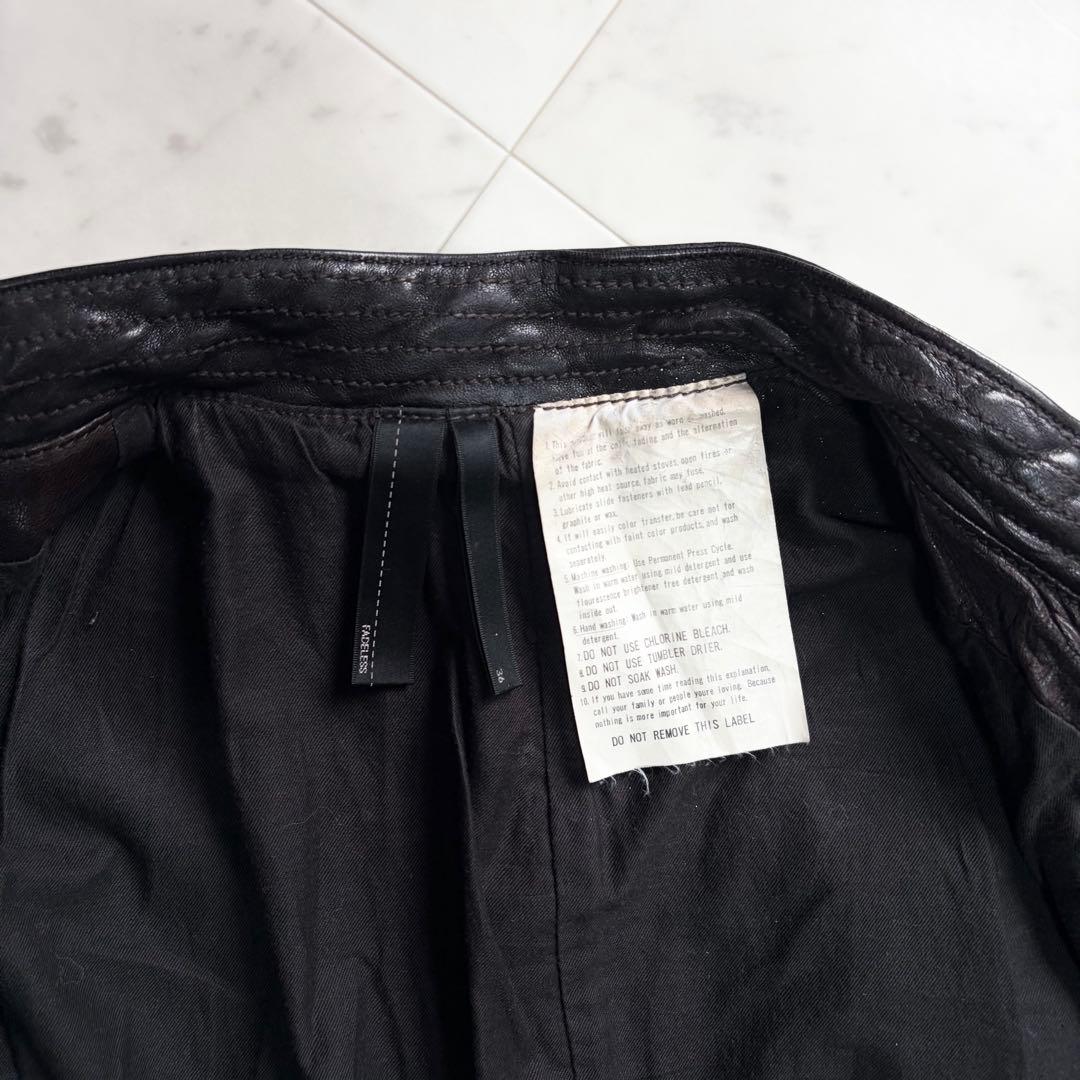 ジャケット・アウター archive grunge leather jaket brown y2k