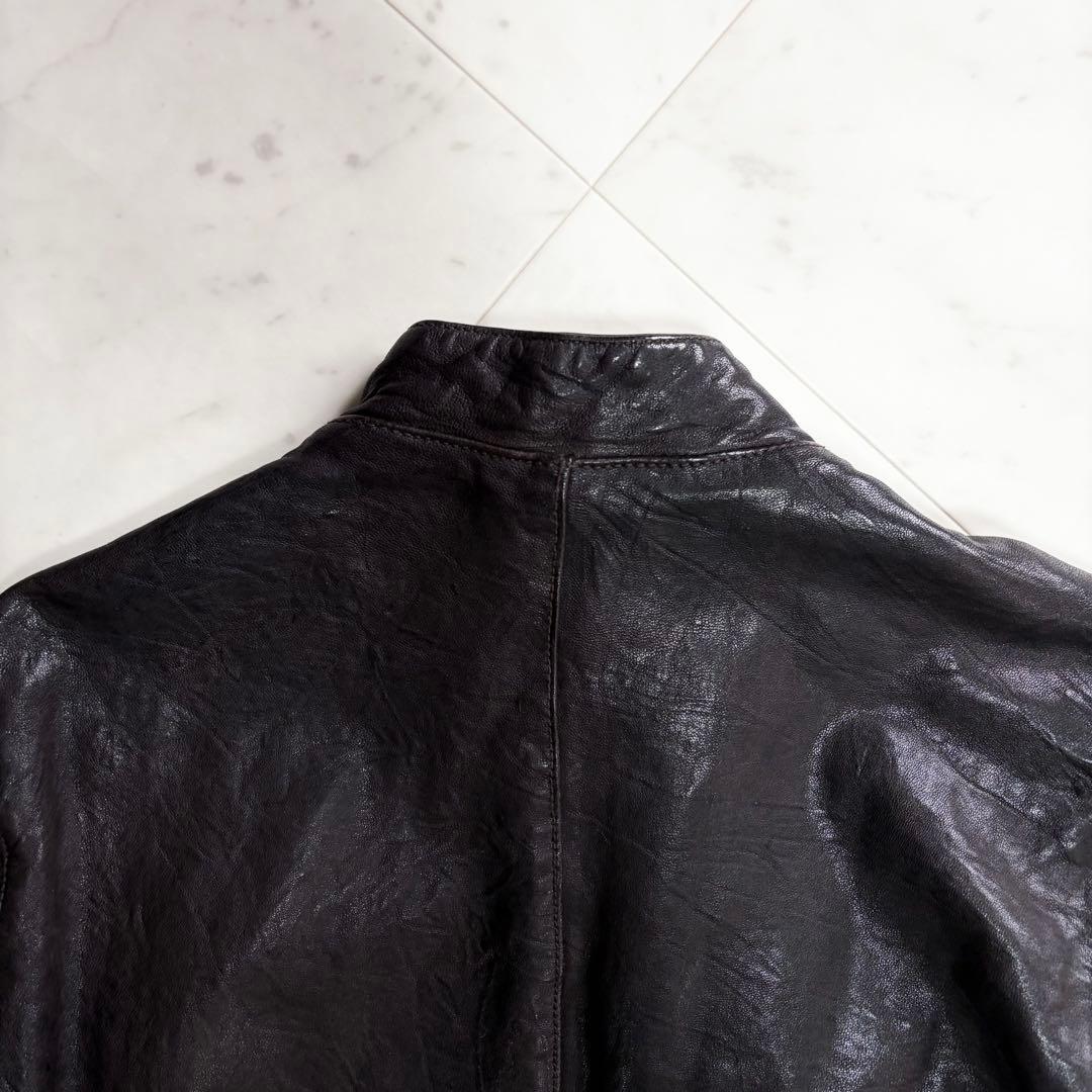 ジャケット・アウター archive grunge leather jaket brown y2k