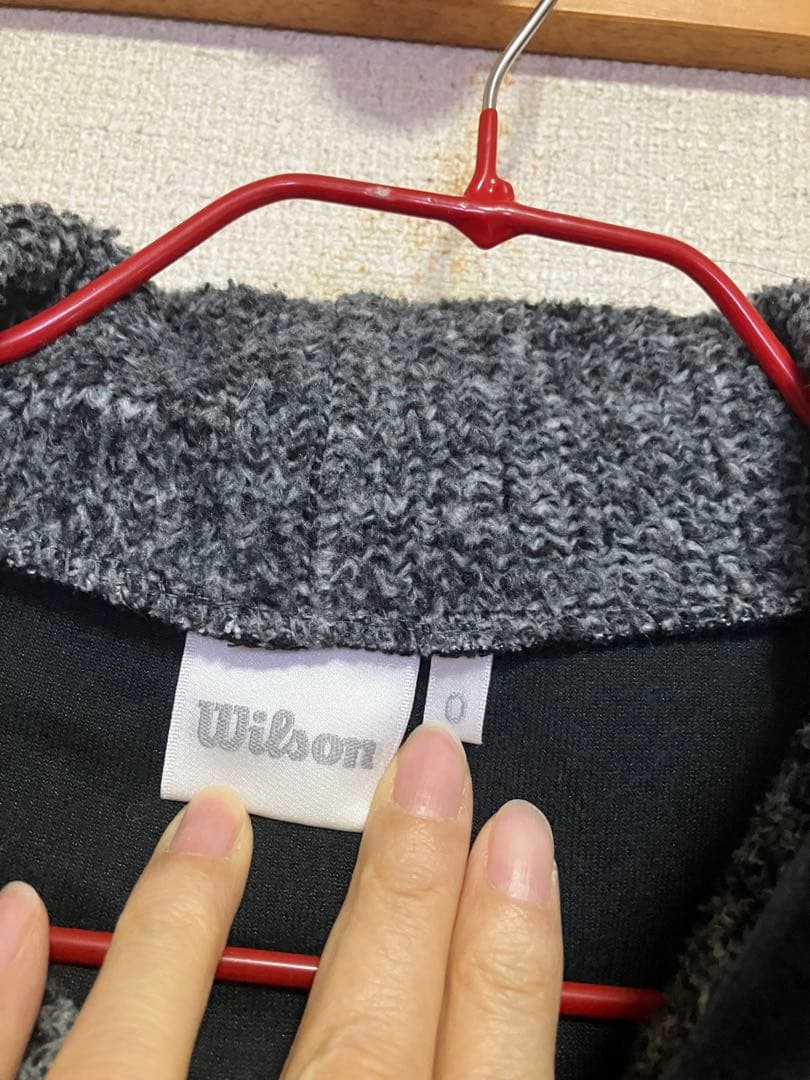 Wilson ウィルソン ベロアパーカー ジップアップ ブラック ゴールドライン