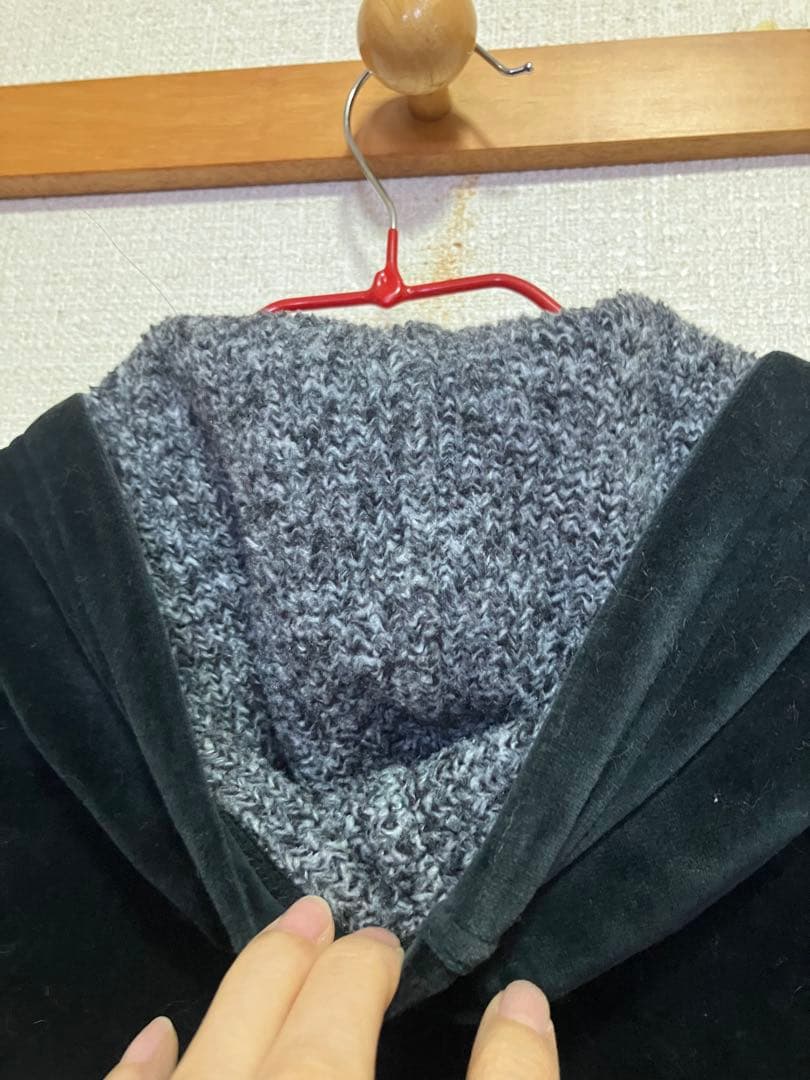 Wilson ウィルソン ベロアパーカー ジップアップ ブラック ゴールドライン