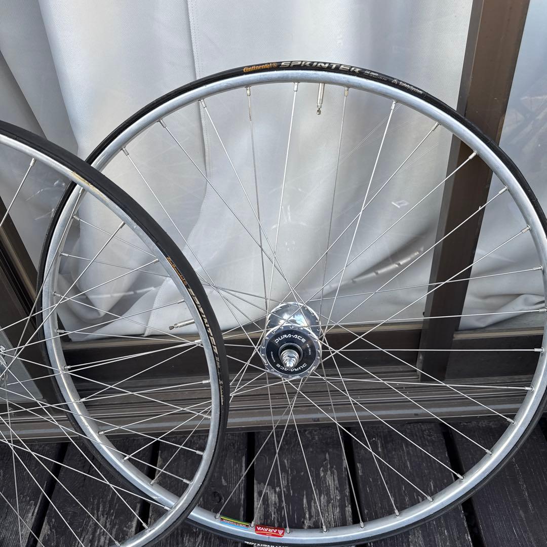 SHIMANO デュラエース HB7600NJS 競輪 ゴールドリム 前後セット