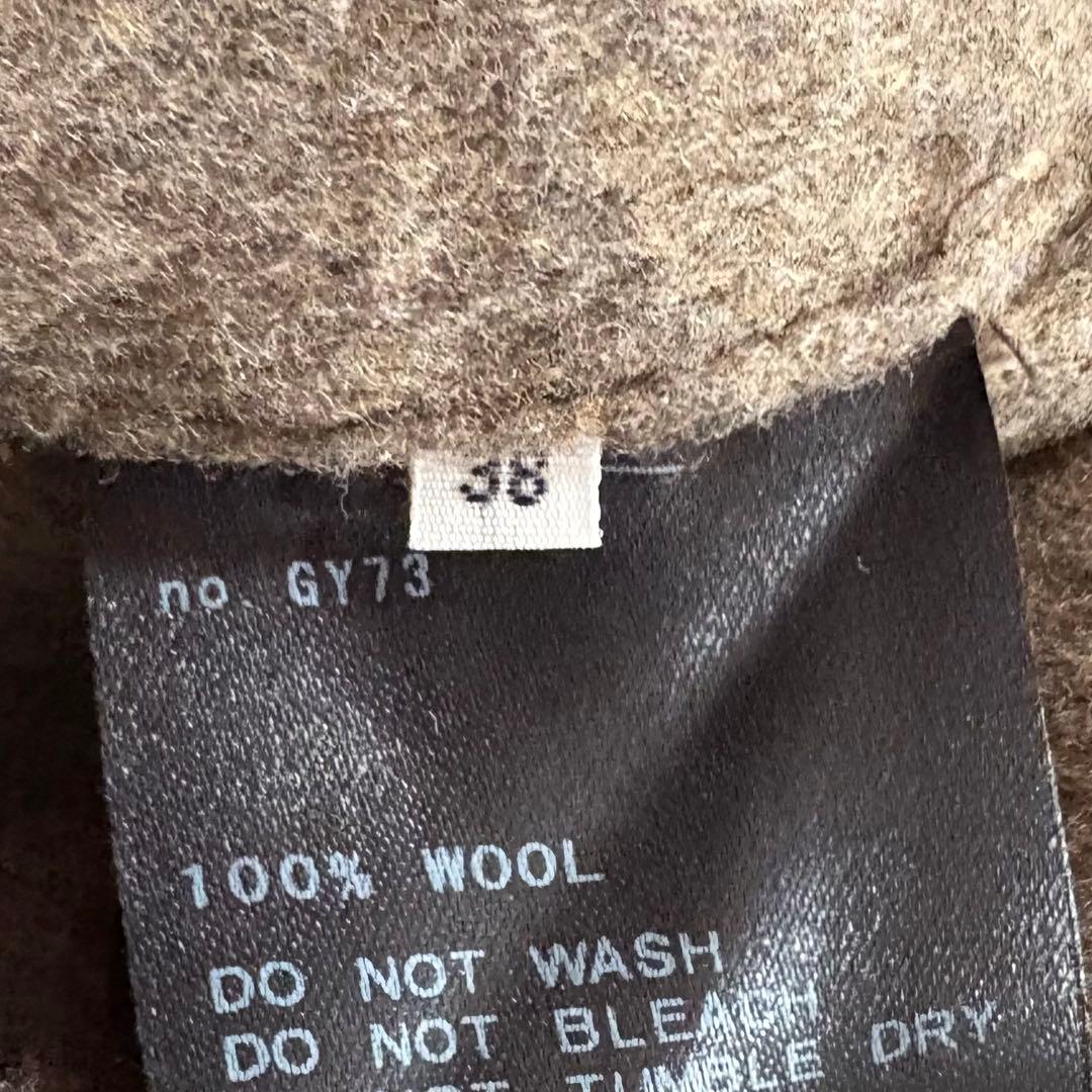 美品✨ヴェルメイユパーイエナ　ダブルフェイスショートマントコート　ブラウン