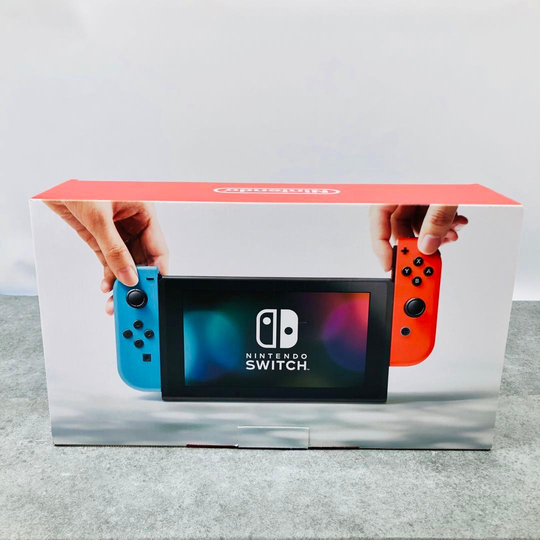 【美品】 Nintendo Switch 本体 ネオンレッド・ブルー11-163