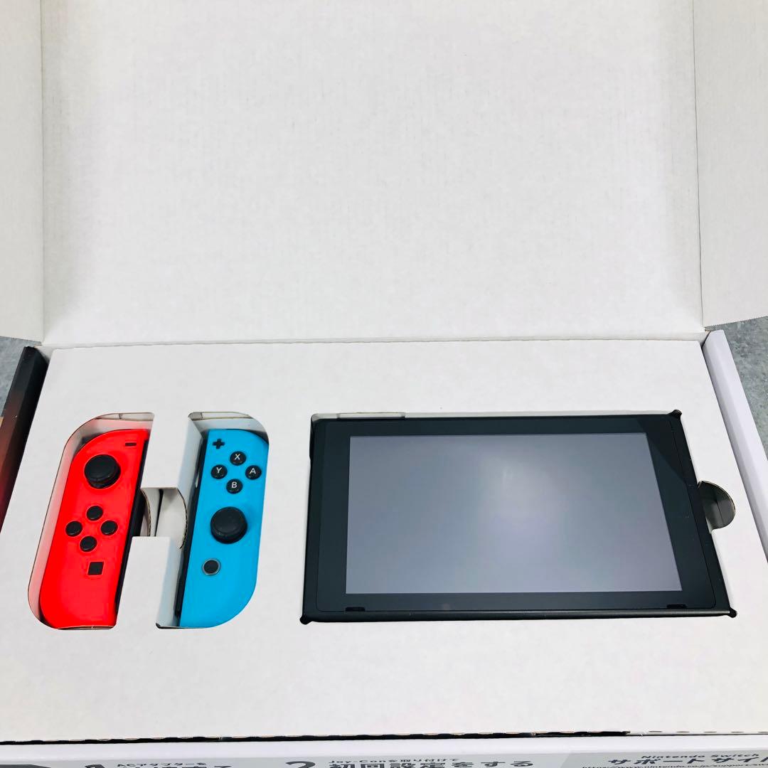 【美品】 Nintendo Switch 本体 ネオンレッド・ブルー11-163