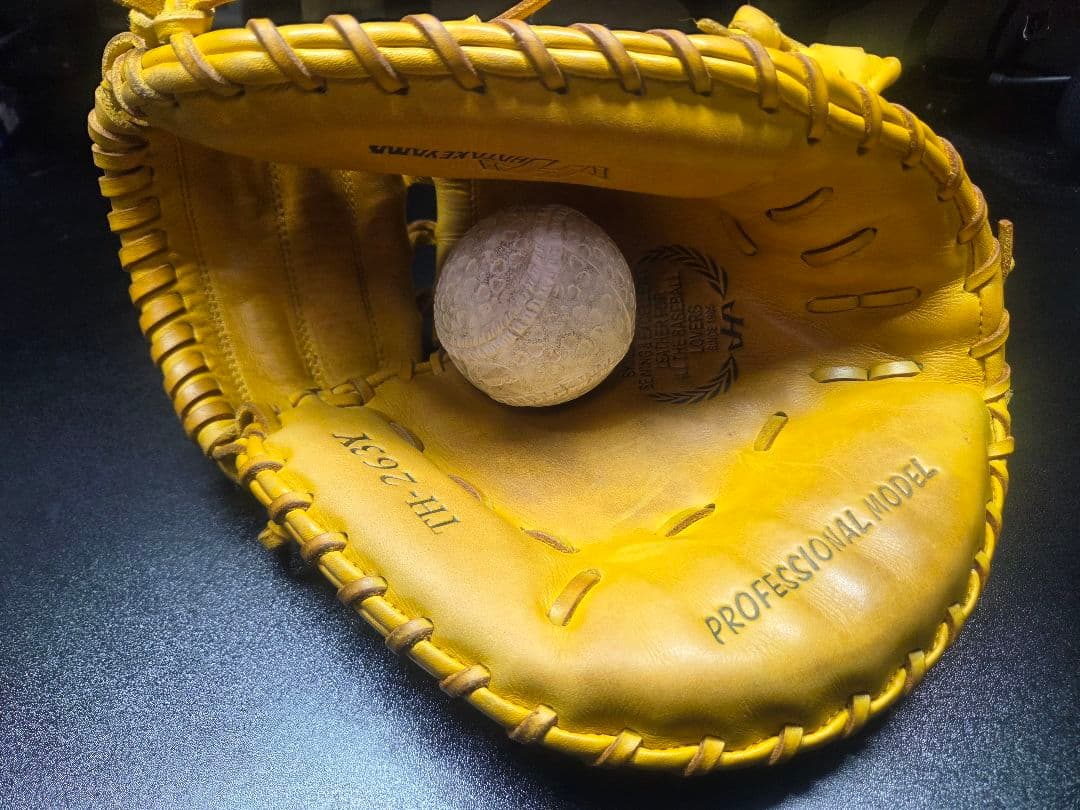 ハタケヤマ 左投げ用キャッチャーミット 軟式用・ソフトボール兼用 TH-263Y