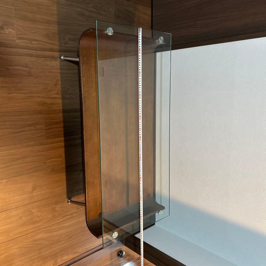 ガラスと木製のセンターテーブル 約120cm x 60cm