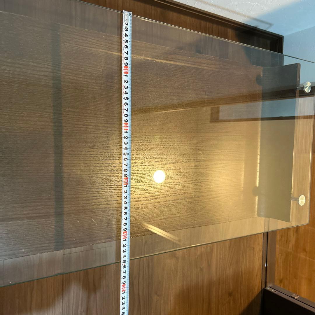 ガラスと木製のセンターテーブル 約120cm x 60cm