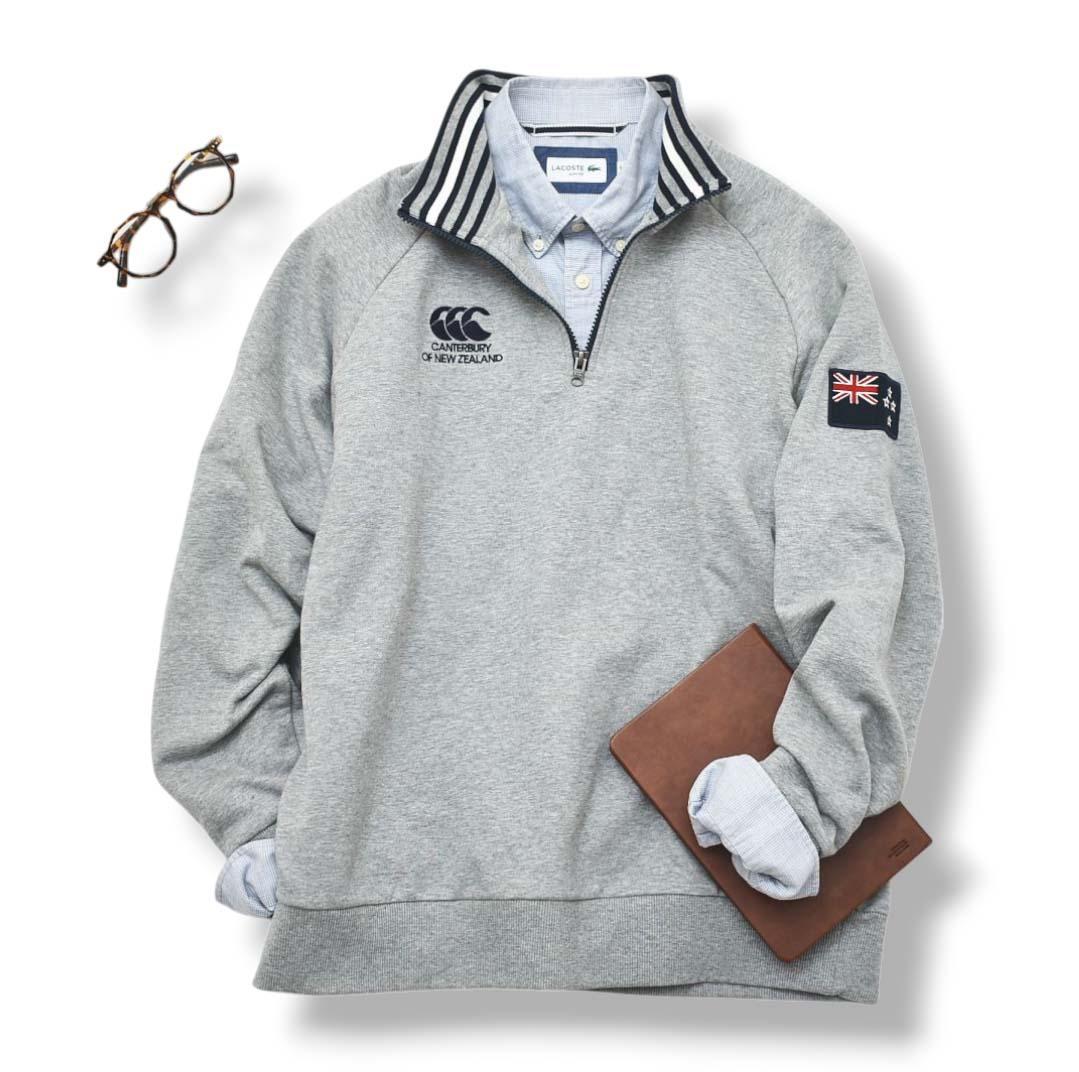 クレイマント カンタベリー CANTERBURY ハーフジップ ラグラン