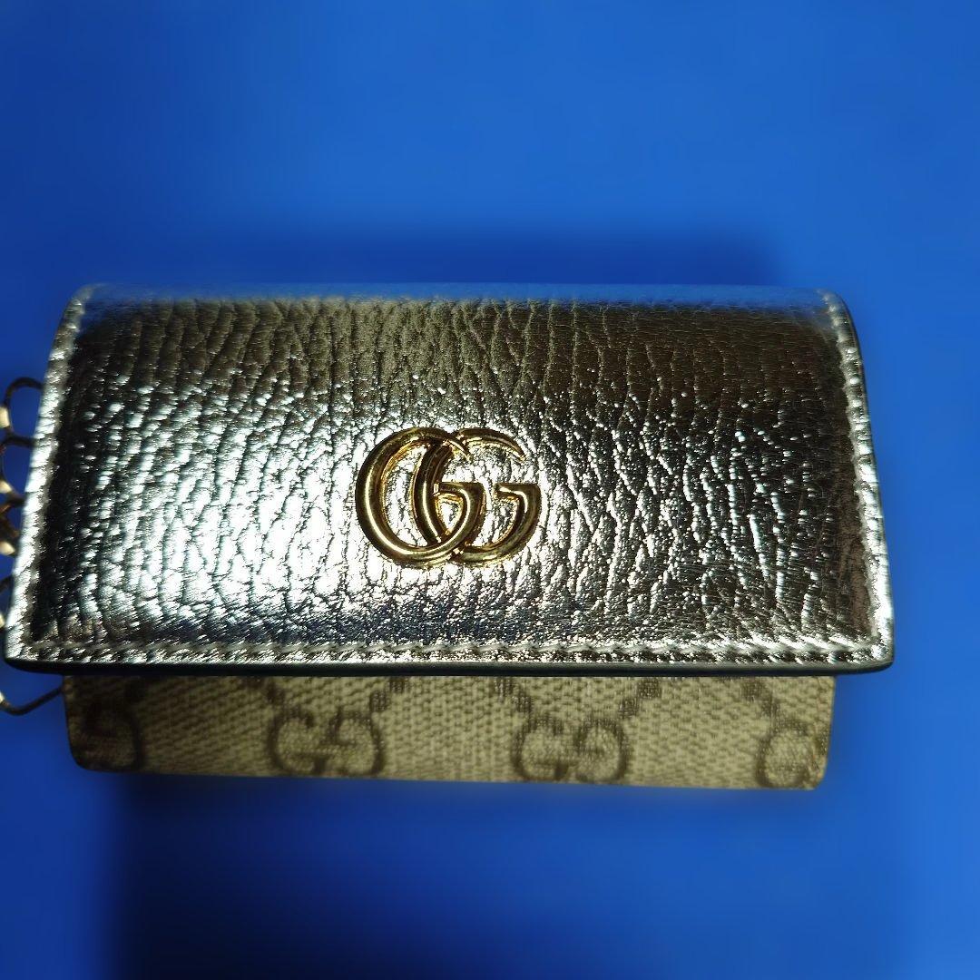 GUCCI シルバー レザー キーケース 限定版
