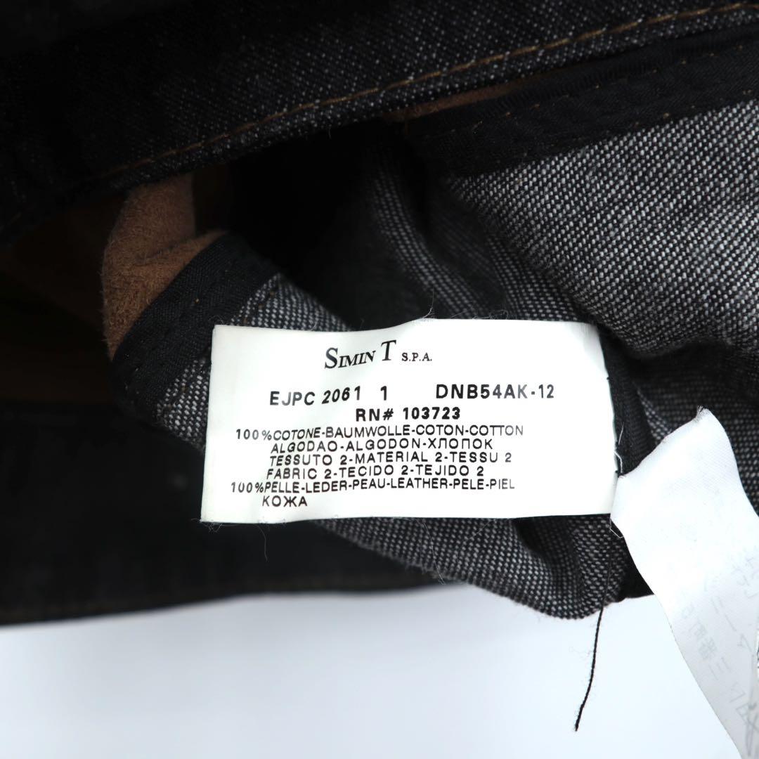 【希少】エンポリオアルマーニ デニム切替 レザーライダースジャケット ブルゾン