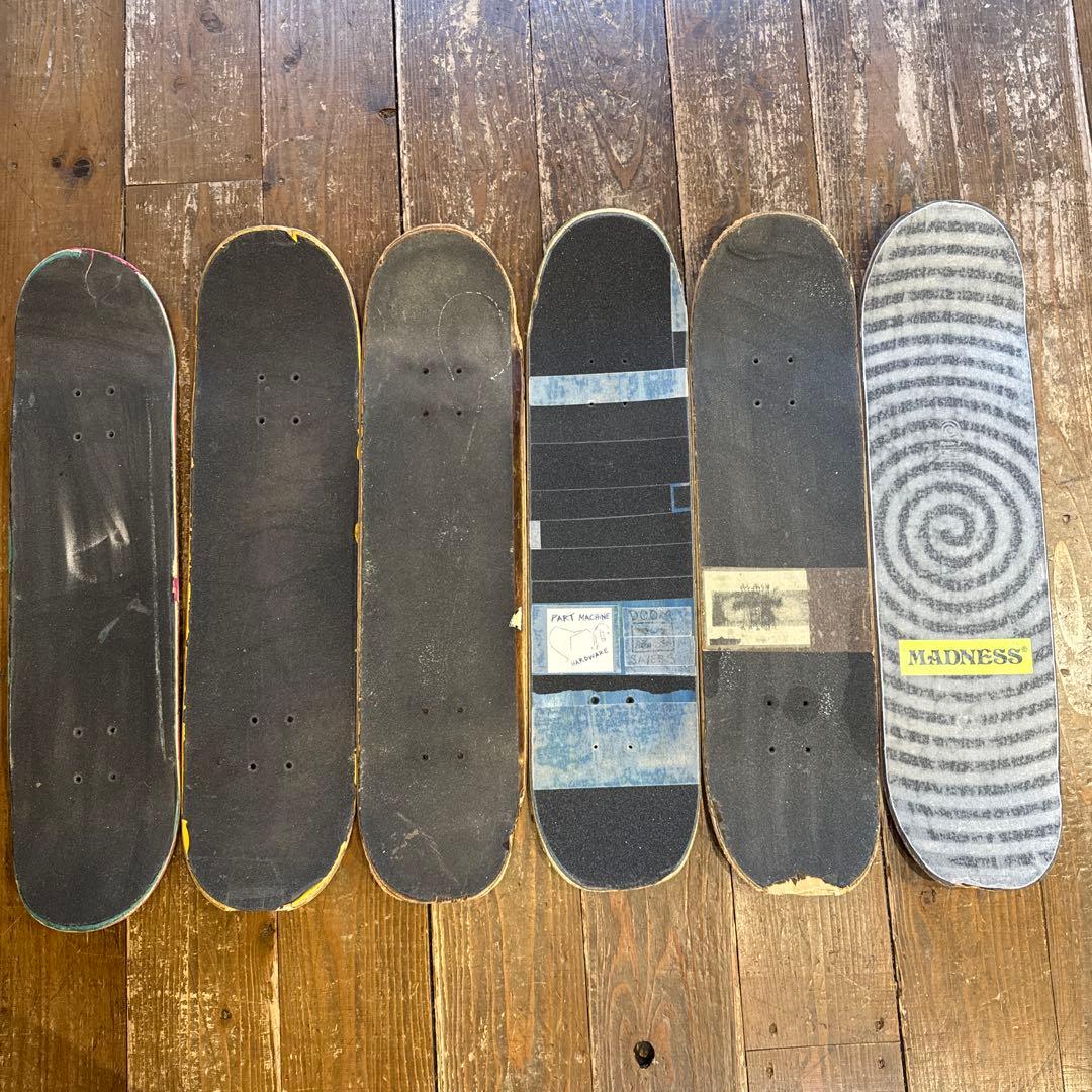 スケボー　中古　デッキ　8.0 インチ　まとめ　6枚セット