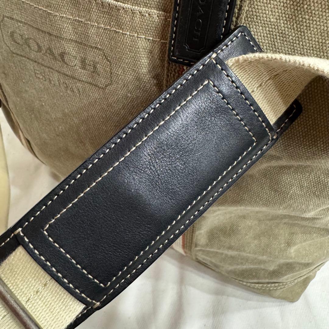 【レア】COACHコーチ キャンバス レザーショルダートートバッグ2WAY⭐︎A4