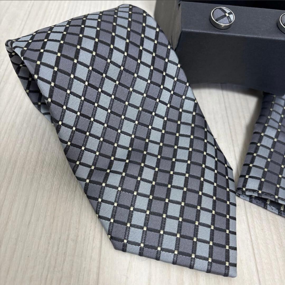 Paul Smith ポールスミス ネクタイ・チーフ・カフスセット シルク 美品