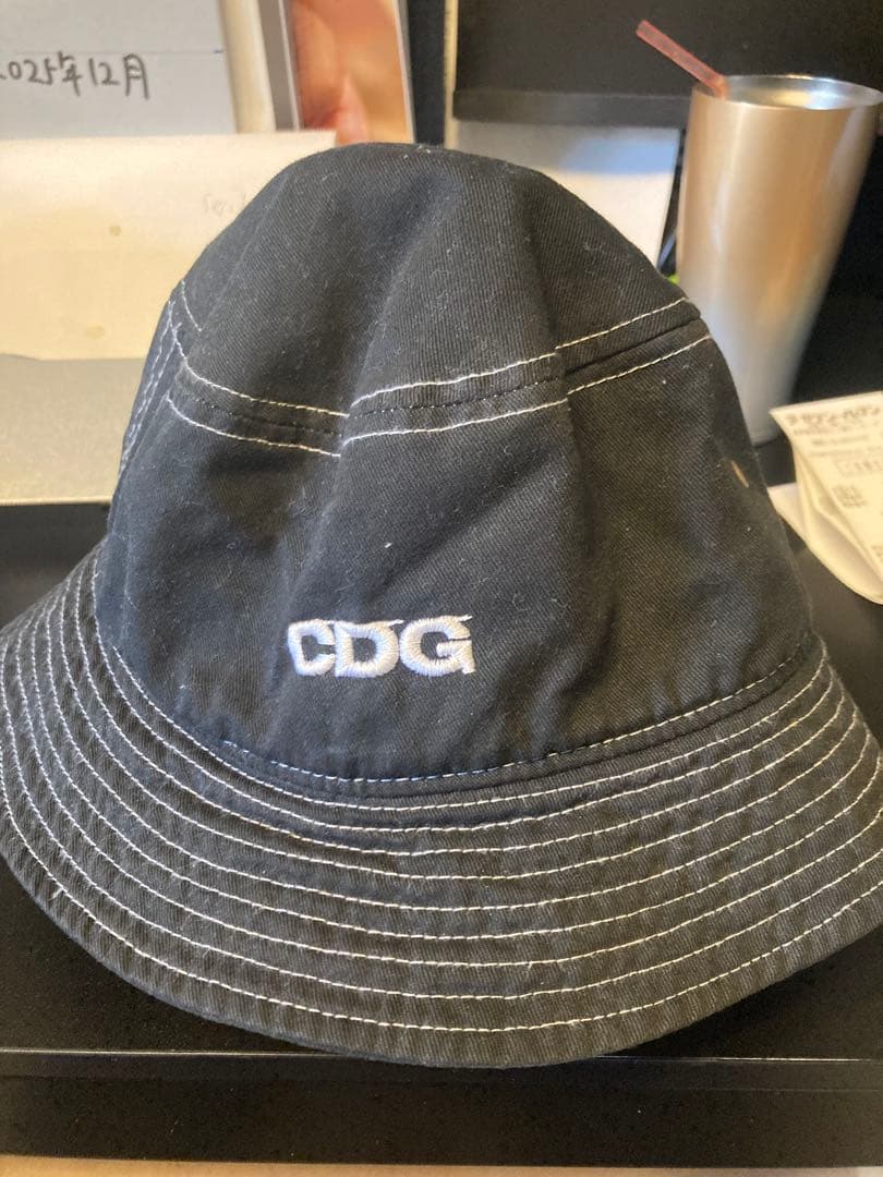 [極美品]CDG コムデギャルソン GARMENT DYED HAT ブラック