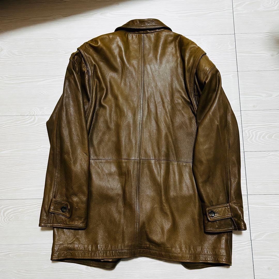 美品✨Target ディアスキンオールレザー鹿革 本革 レザーコートジャケット