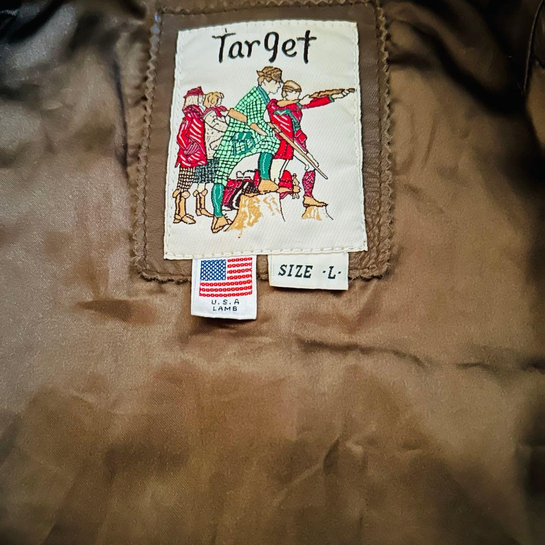 美品✨Target ディアスキンオールレザー鹿革 本革 レザーコートジャケット