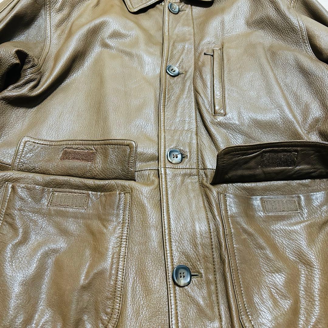 美品✨Target ディアスキンオールレザー鹿革 本革 レザーコートジャケット