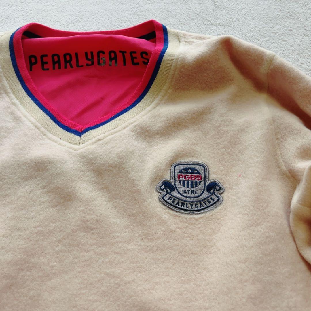 極美品　パーリーゲイツ　リバーシブル　スニード　ピンク　白　フリース　2way