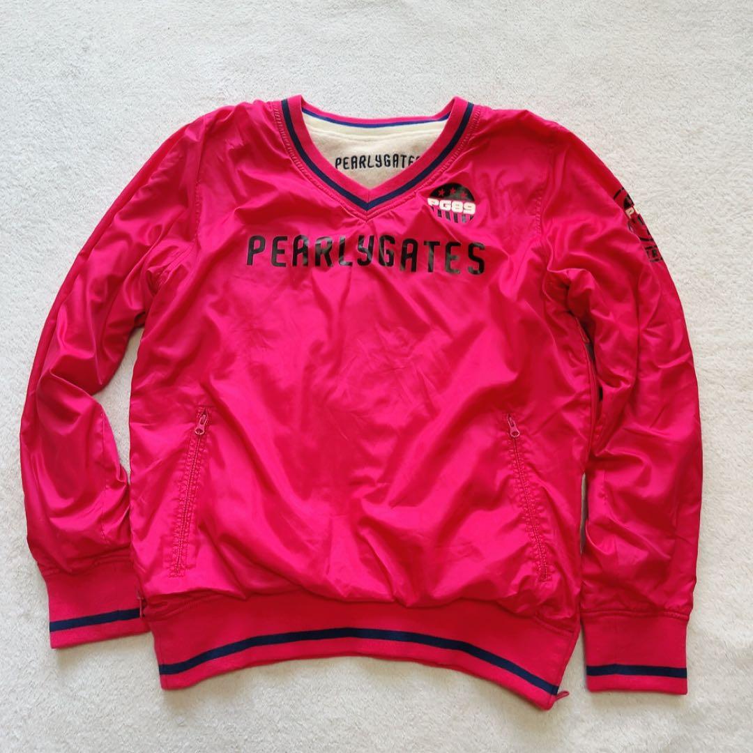 極美品　パーリーゲイツ　リバーシブル　スニード　ピンク　白　フリース　2way