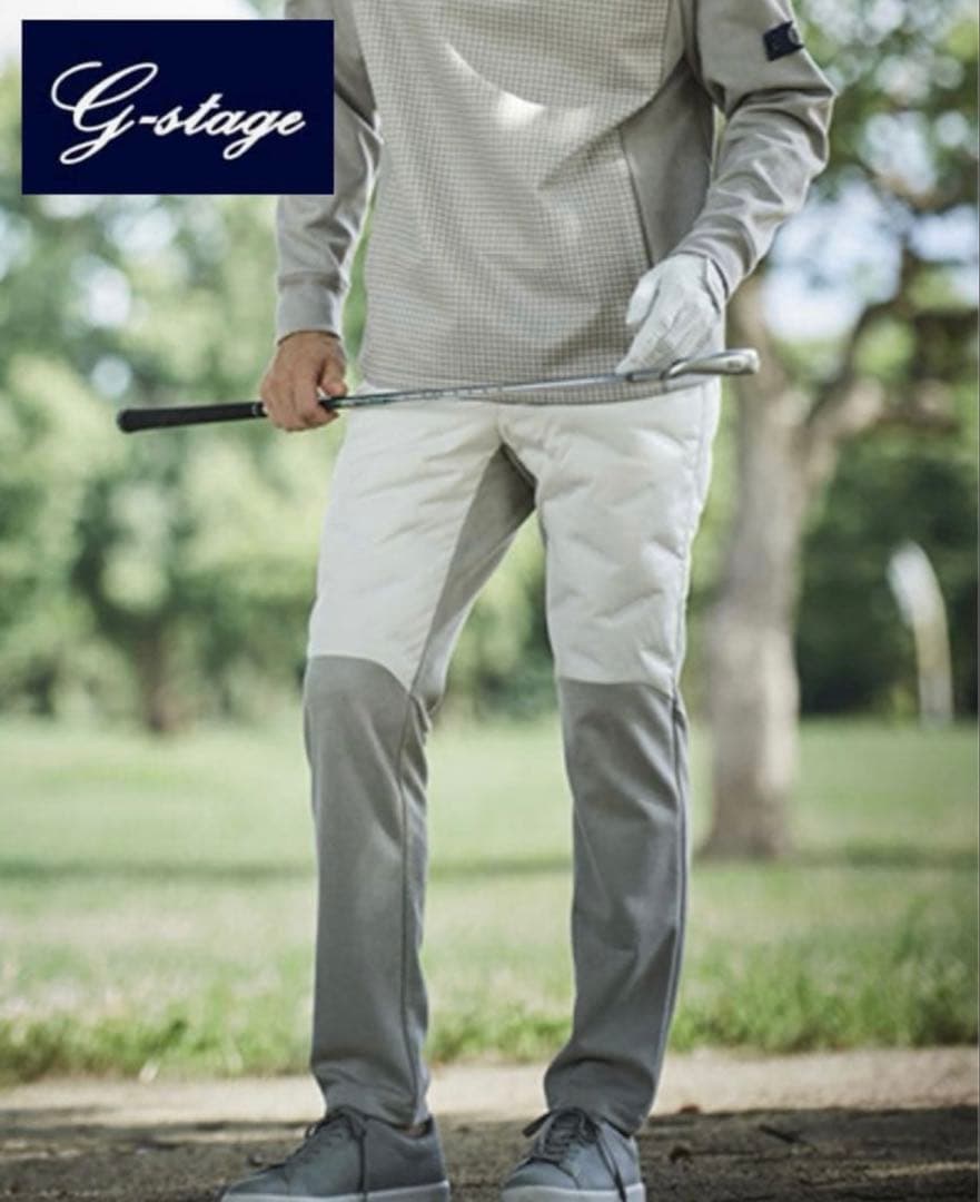 新品2.5万 高級 G-stageダウンハイブリッドパンツ ムータマリン46上品