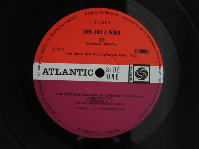 YES★Time And A Word UK Atlantic Red/Maro