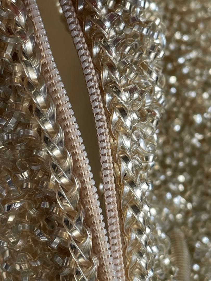 アンティプリマ　シャンパンゴールドワイヤーバッグ