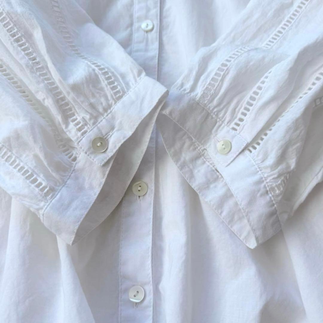 Lucruca cottonローン ブラウス　レース　ルクルカ センソユニコ38