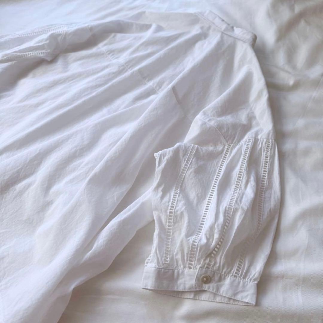 Lucruca cottonローン ブラウス　レース　ルクルカ センソユニコ38