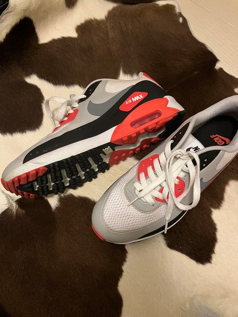 美品　Nike Air Max 90 グレー/レッド/ブラック