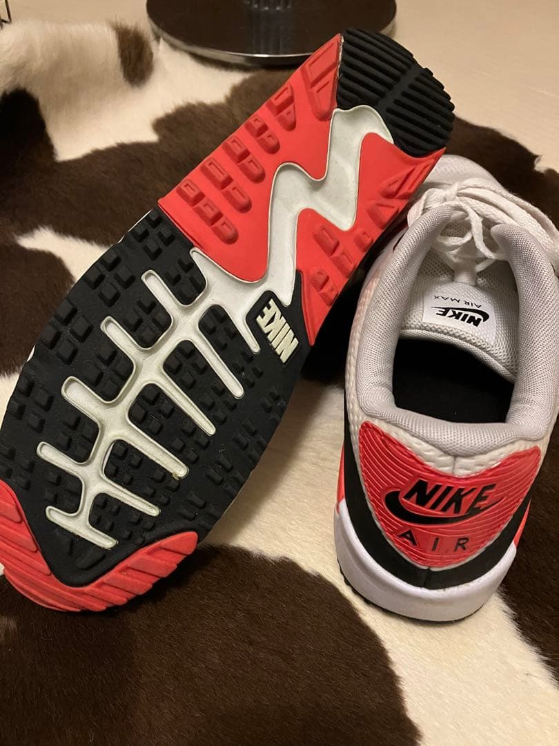 美品　Nike Air Max 90 グレー/レッド/ブラック