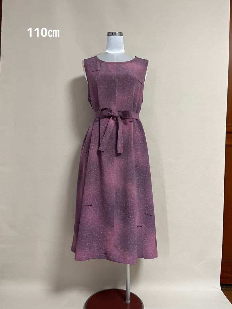 着物リメイクワンピース　正絹110㎝