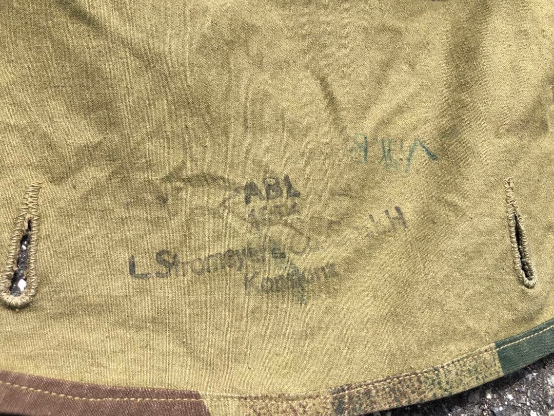 希少 ベルギー軍 ブラッシュストロークカモ パップテント 軍幕 シェルターハーフ