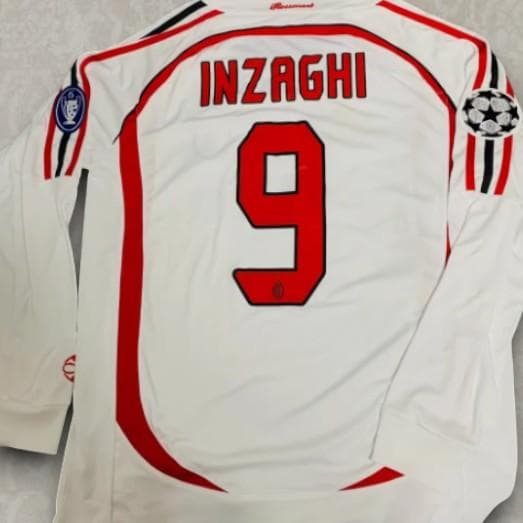 06/07 ACミラン アウェイ 長袖ユニフォーム 9番 インザーギ